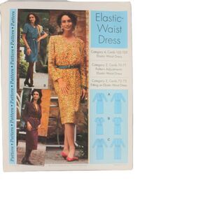 Step By Step Sewing Dress Pattern Elastic Waist New Uncut 1994 Vintage